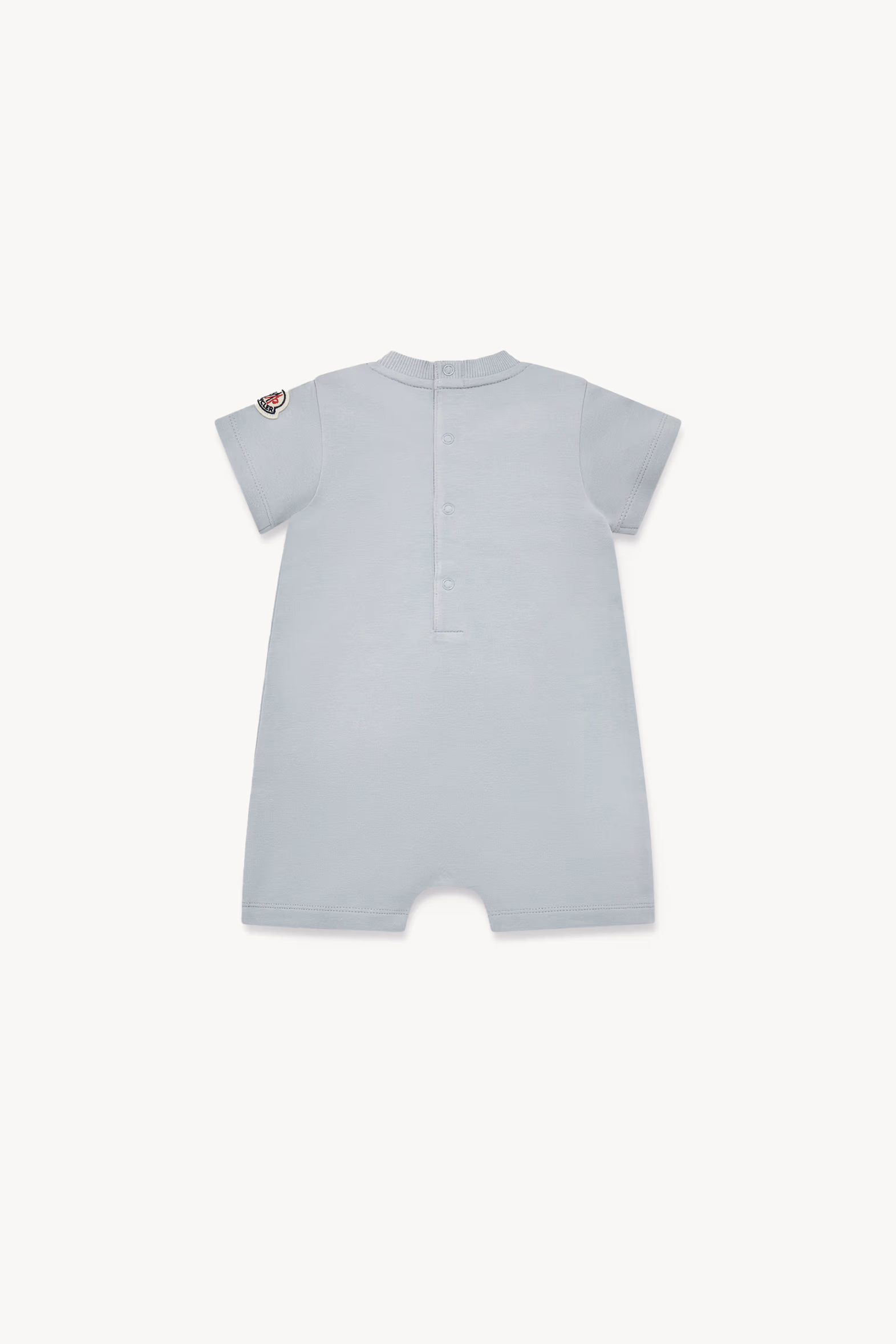 Teddy Bear Motif Cotton Romper Gender Neutral Grey Moncler 2